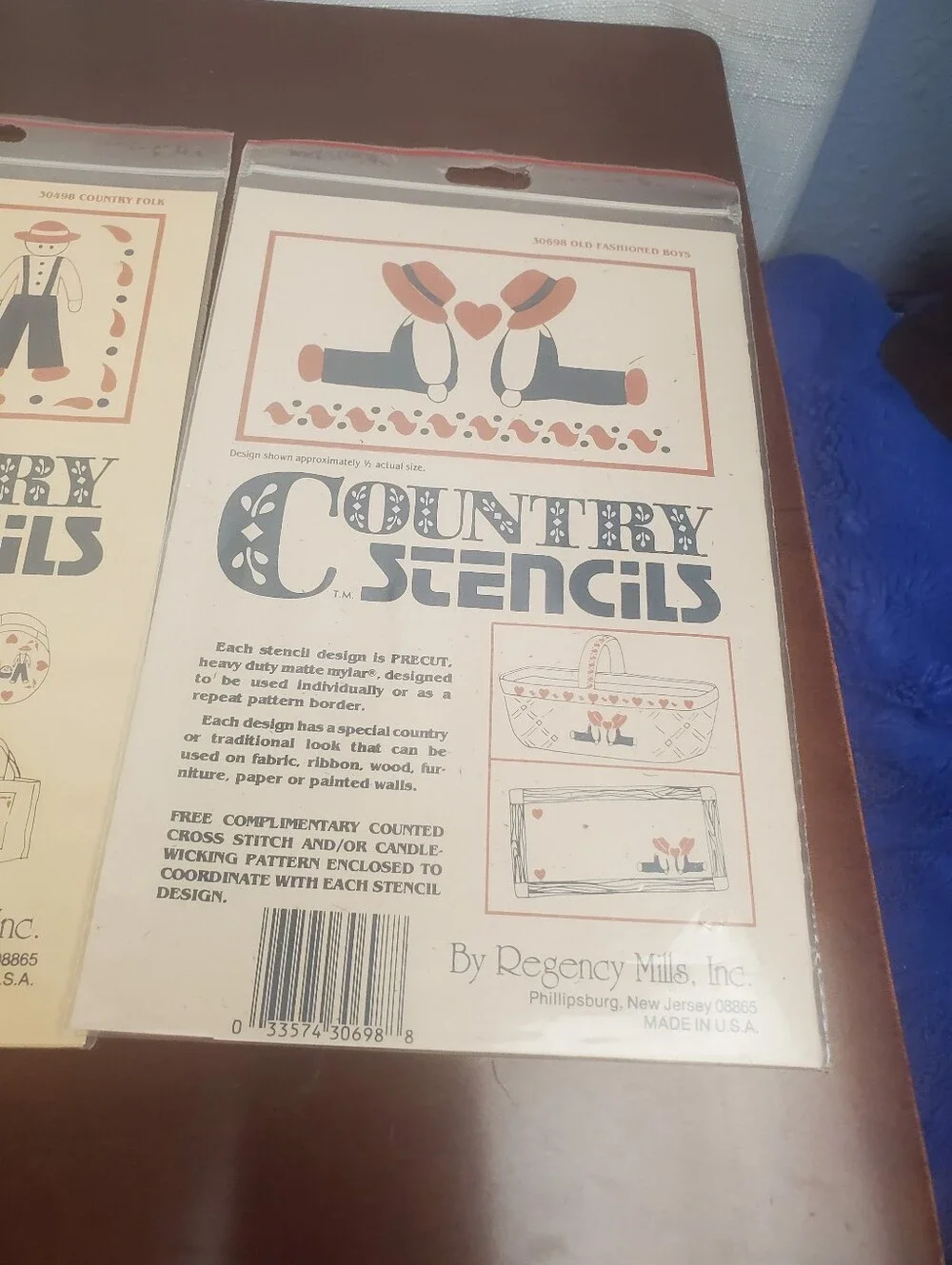 NOS Lot Of 4 Country Stencils By Regency Mills People Couples Country Folk U.S.A